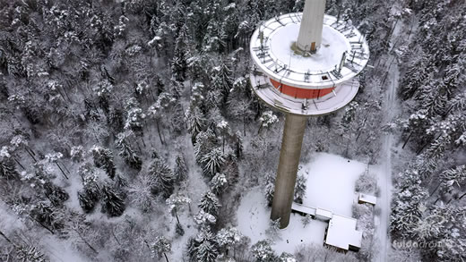 Luftaufnahme der Woche ~ KW 05/2021 ~ Fernmeldeturm der Telekom für DAB, Mobilfunk und Richtfunk
