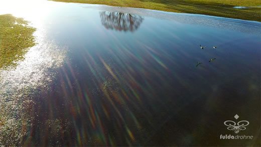 Luftaufnahme der Woche ~ KW 09/2021 ~ Die Fulda-Aue zwischen Bronnzell und Kohlhaus