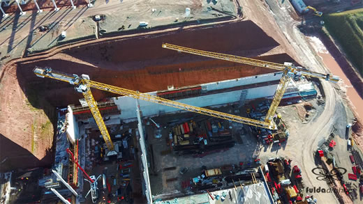 Luftaufnahme der Woche ~ KW 40/2021 ~ Baustelle des zukünftigen Logistikzentrums von tegut in Michelsrombach