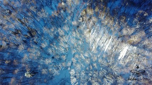 Luftaufnahme der Woche ~ KW 49/2021 ~ Erster Schnee in der Rhön - unterhalb der Wasserkuppe