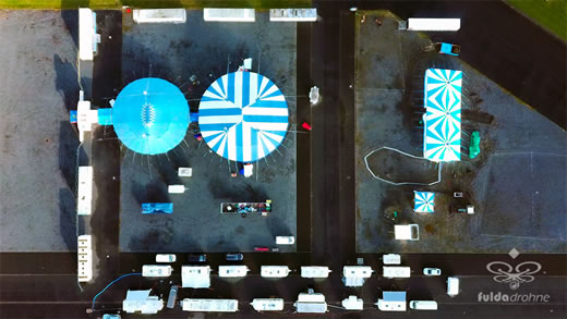 Luftaufnahme der Woche ~ KW 03/2022 ~ Der Weihnachtscircus Baldoni in Fulda auf dem Messegelände