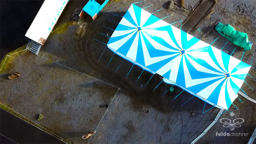 Luftaufnahme der Woche ~ KW 03/2022 ~ Der Weihnachtscircus Baldoni in Fulda auf dem Messegelände