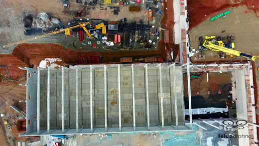 Luftaufnahme der Woche ~ KW 04/2022 ~ Baustelle des zukünftigen Logistikzentrums von tegut in Michelsrombach