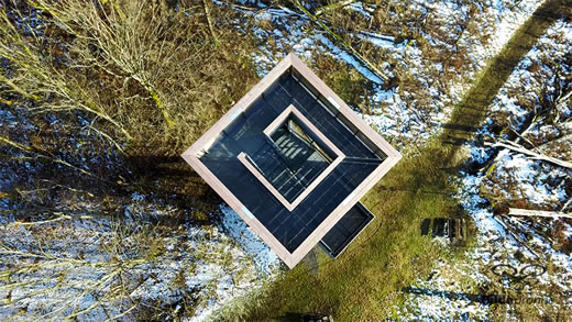 Luftaufnahme der Woche ~ KW 07/2022 ~ Der Aussichtsturm auf der 658 Meter hohen „Mottener Haube“ bei Motten