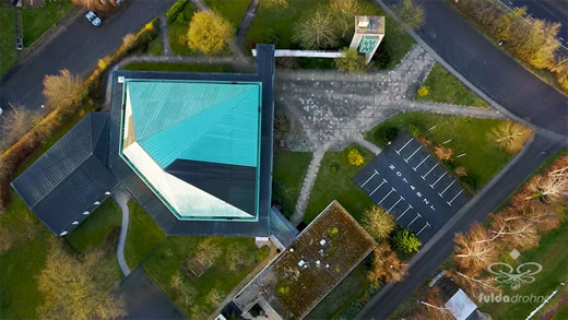 Luftaufnahme der Woche ~ KW 10/2022 ~ Die Kirche der Kirchengemeinde Christkönig Edelzell-Engelhelms