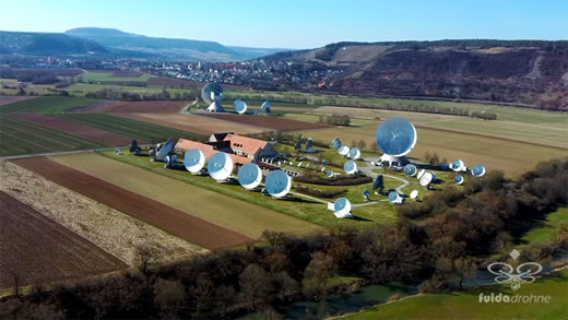 Luftaufnahme der Woche ~ KW 11/2022 ~ Die „Erdfunkstelle Fuchsstadt“ bei Hammelburg