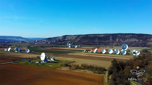 Luftaufnahme der Woche ~ KW 11/2022 ~ Die „Erdfunkstelle Fuchsstadt“ bei Hammelburg