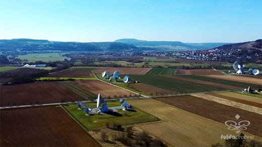 Luftaufnahme der Woche ~ KW 11/2022 ~ Die „Erdfunkstelle Fuchsstadt“ bei Hammelburg