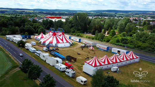 Luftaufnahme der Woche ~ KW 23/2022 ~ „Großcircus Paul Busch“ in Fulda-Edelzell