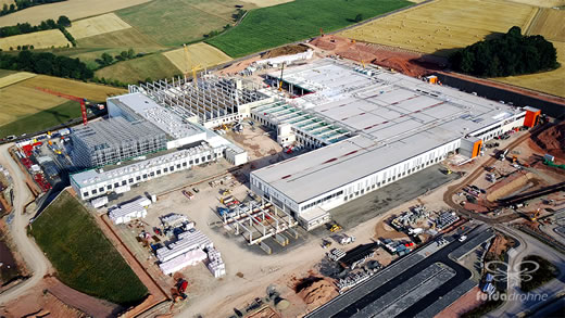 Luftaufnahme der Woche ~ KW 31/2022 ~ Baustelle des zukünftigen Logistikzentrums von tegut in Michelsrombach