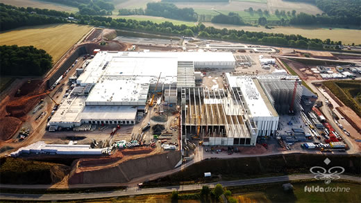 Luftaufnahme der Woche ~ KW 31/2022 ~ Baustelle des zukünftigen Logistikzentrums von tegut in Michelsrombach