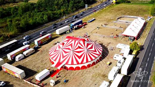 Luftaufnahme der Woche ~ KW 36/2022 ~ „Circus Barnum“ in Fulda-Edelzell