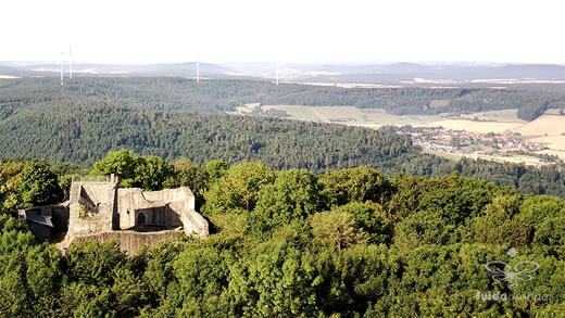 Luftaufnahme der Woche ~ KW 38/2022 ~ Die Marktgemeinde Haunetal mit der Burg Hauneck