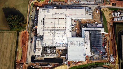 Luftaufnahme der Woche ~ KW 43/2022 ~ Baustelle des zukünftigen Logistikzentrums von tegut in Michelsrombach