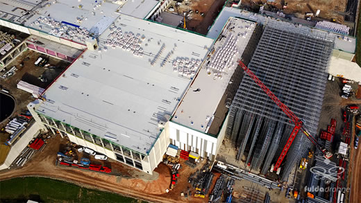 Luftaufnahme der Woche ~ KW 43/2022 ~ Baustelle des zukünftigen Logistikzentrums von tegut in Michelsrombach