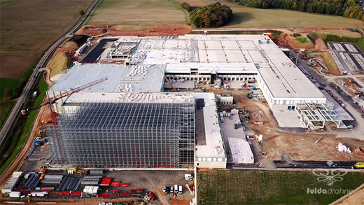 Luftaufnahme der Woche ~ KW 43/2022 ~ Baustelle des zukünftigen Logistikzentrums von tegut in Michelsrombach